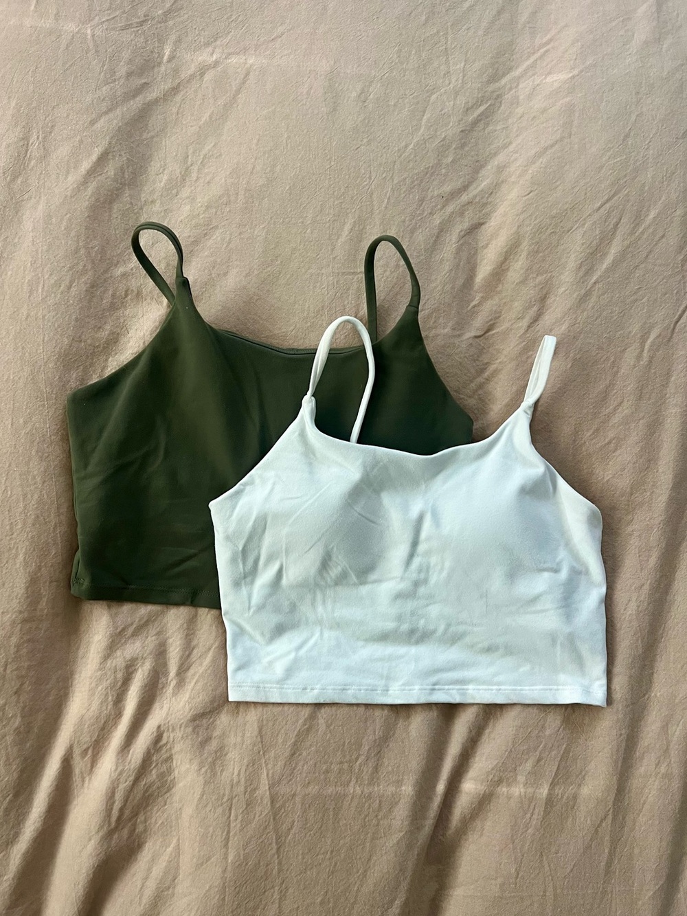 Cropped Cami Tank Tops with built in bra